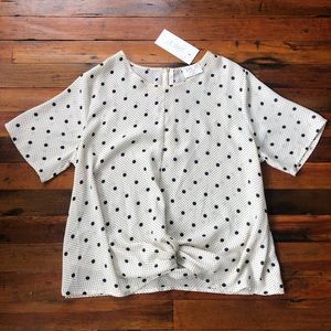NWT Sienna Sky Polka Dot Top, Size M